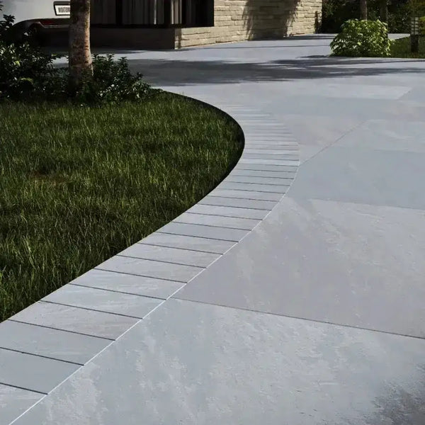 Kandla grey porcelain border edging setts 200 100
