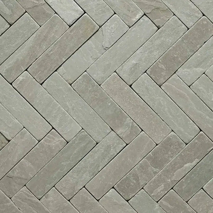 Kandla grey sandstone tumbled pavers