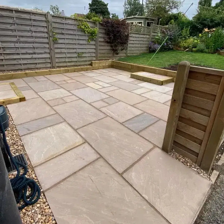 autumn blend Indian sandstone 5 sizes patio packs
