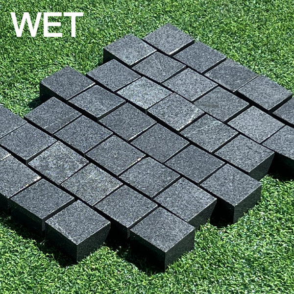 blue grey granite setts 100 x 100 x 50