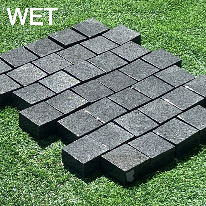 blue grey granite setts 100 x 100 x 50