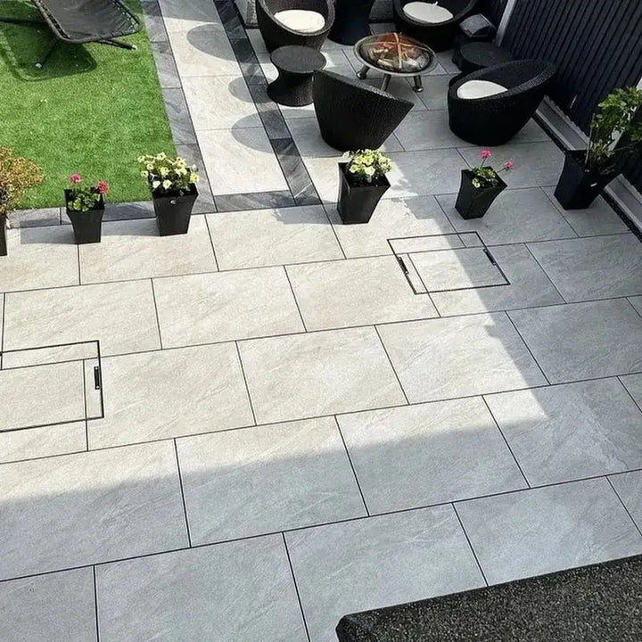county light grey outdoor porcelain tiles 20mm