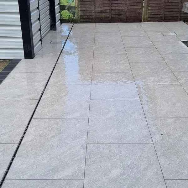 quartz grey porcelain paving