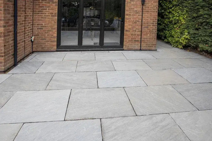 grey Indian sandstone paving