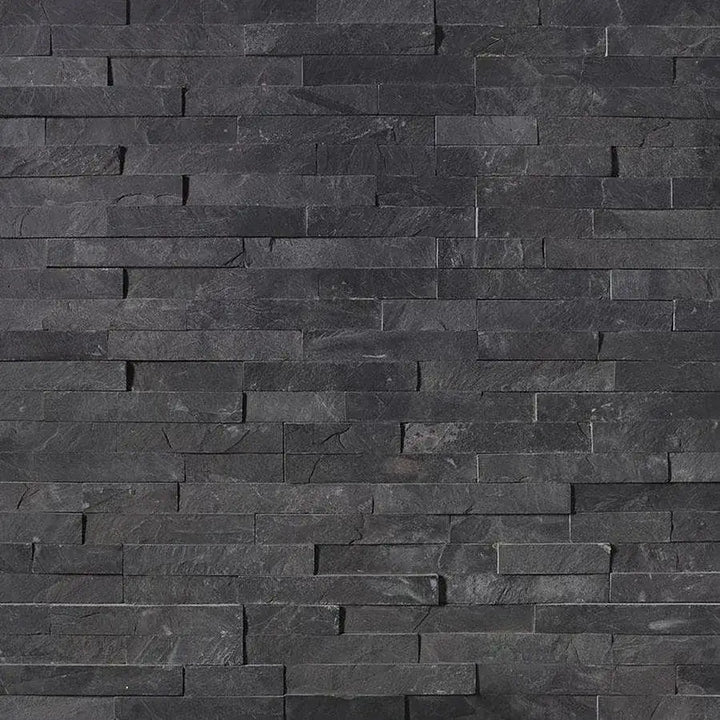 black slate split face tiles