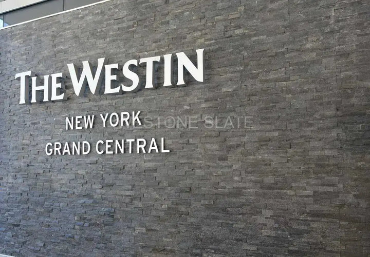 split face tiles, black sparkle quartz 