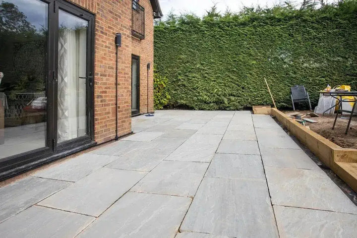 Kandla grey Indian sandstone paving