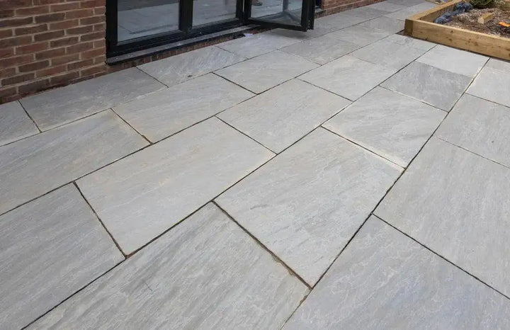 grey Indian sandstone paving