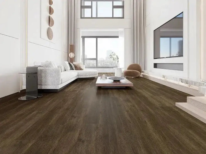 luxury vinyl flooring chocolate oak