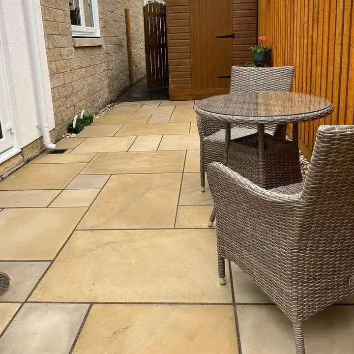 mint fossil sandstone paving sawn honed