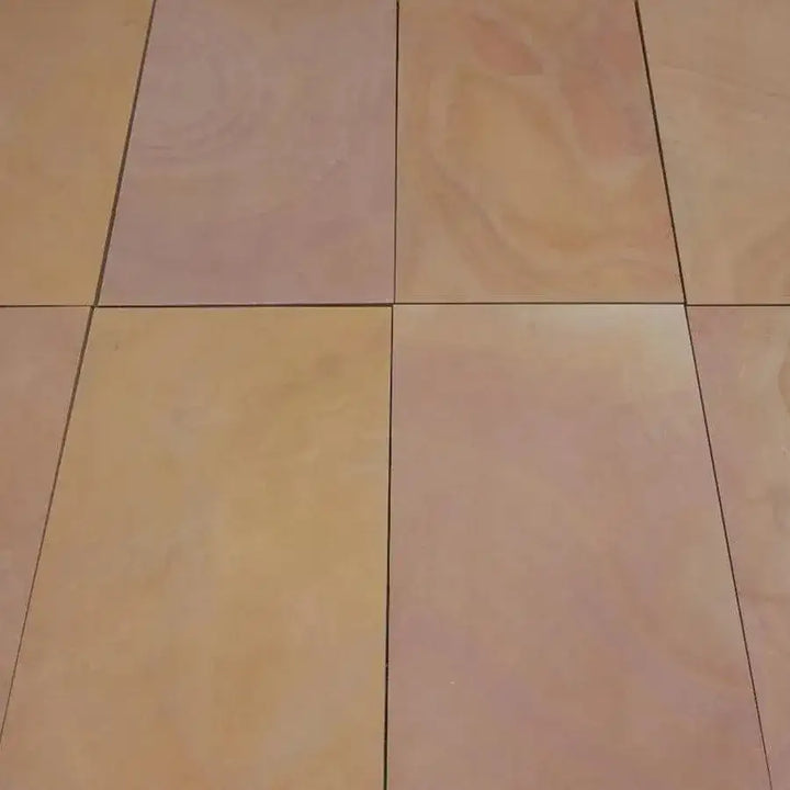 Rippon buff smooth sandstone paving slabs