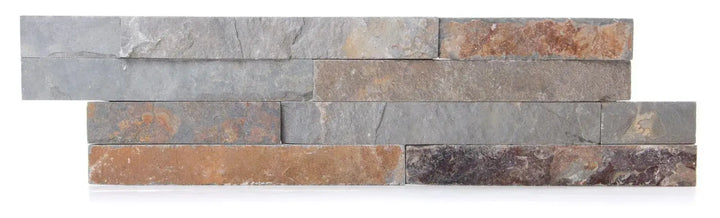 rust multicolour split face tiles