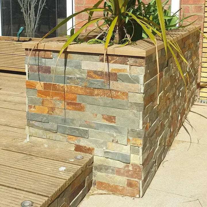 slate split face tiles multicolour