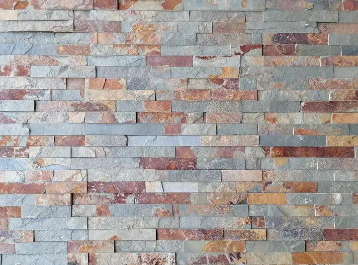 split face tiles multicolour slate cladding