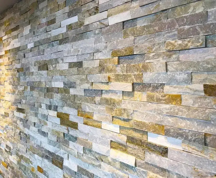 split face tiles oyster quartz cladding panels