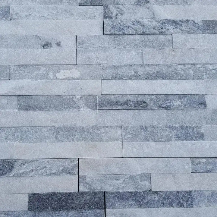 split face tiles white grey quartz